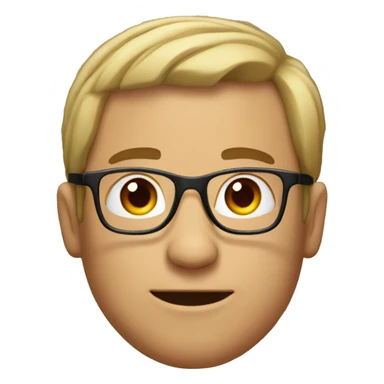 Men with glasses, middle age,cut hair sticker