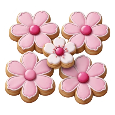 Cherry blossom shaped cookies  sticker