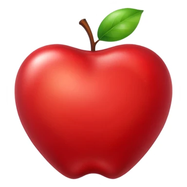 Apple heart chrome  sticker
