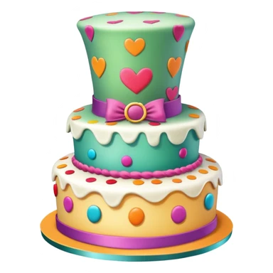 Mad hatter’s unbirthday cake sticker