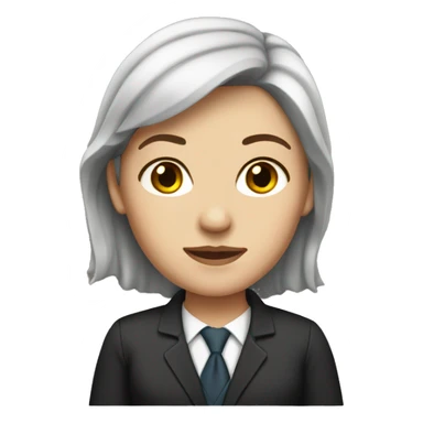 white woman with brown hair with lawyer clothes  sticker