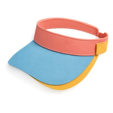 simple and colorful sun visor with paper-craft style sticker