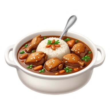 stew chicken with white rice sticker