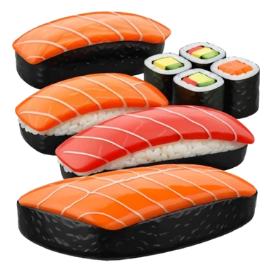 sushi with smile sticker
