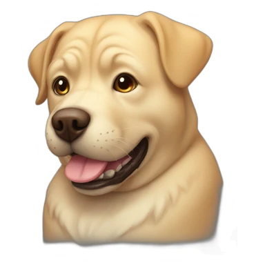 fat dwarf labrador sticker
