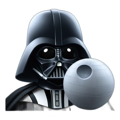 darth vader with death star sticker