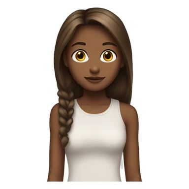  brown hair lil' brown skin teen girl skinny tall 15 years old emoji sticker