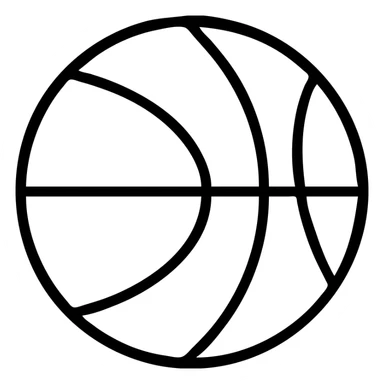 Basketball with detailed lines showing the seams sticker
