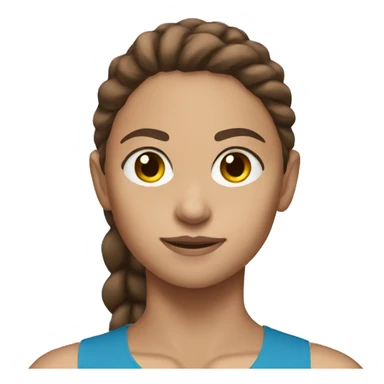 brown hair girl track and field sticker