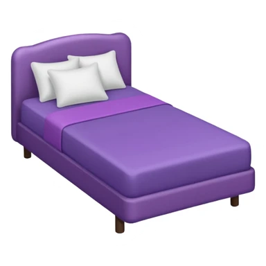 emoji de cama de valoracion de fisioterapia color morado  sticker