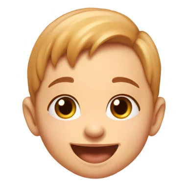 Smiley Baby hazelnut with hearts  sticker