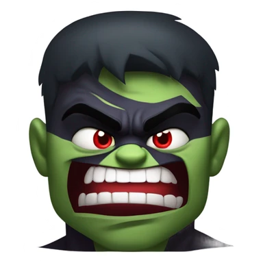 Hulk vampires one eye is no! Face is black and smile red eye Vampires sticker
