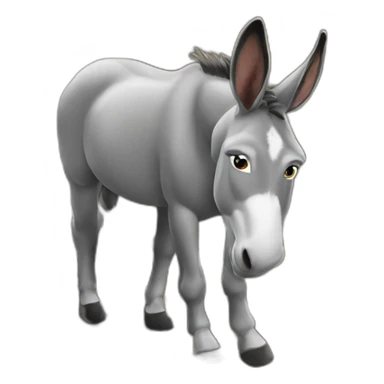donkey-on-rails sticker