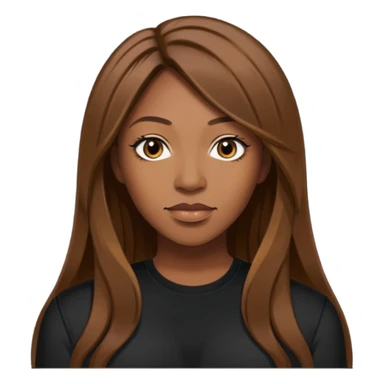 Coko from SWV with long dark brown hair sticker