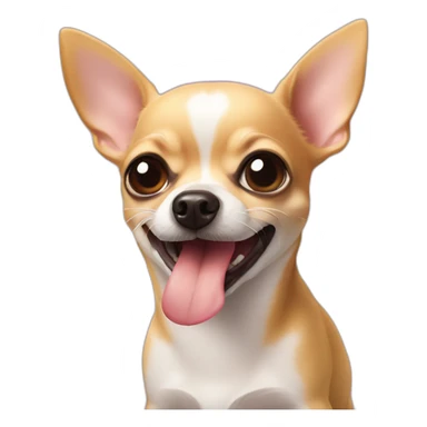 face of chihuahua with tongue out sticker