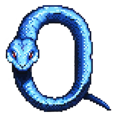 Python logo with a single blue snake in the shape of the letter P sticker