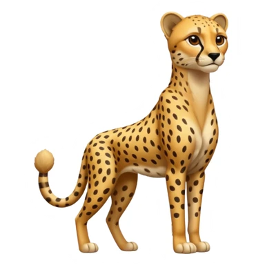 High resolution of a full body cheetah sticker
