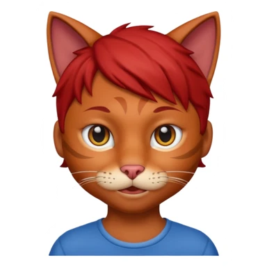 Cat Boy Red sticker