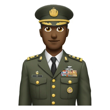 Haut gradé qui fait un salut militaire  sticker