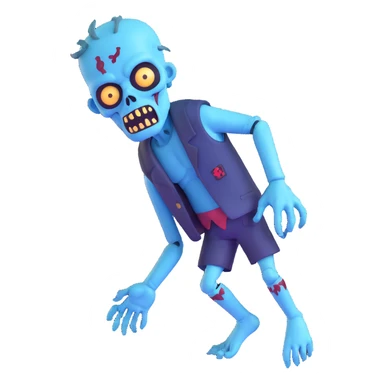 blue zombie sticker