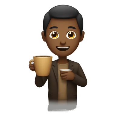 person with coffee sticker