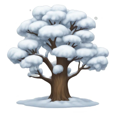 Snowy tree sticker