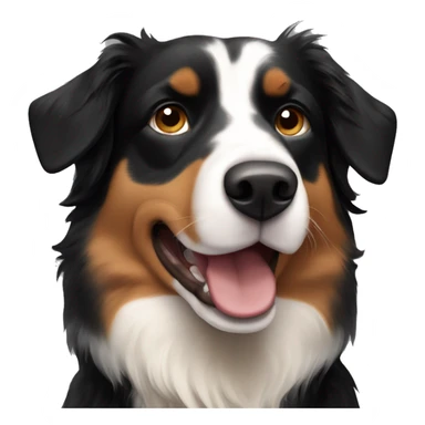 Black and tan Australian shepherd dog mostly black sticker
