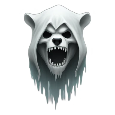 ghost reaper as a grizzly head sticker