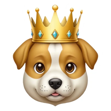 Perro con corona sticker