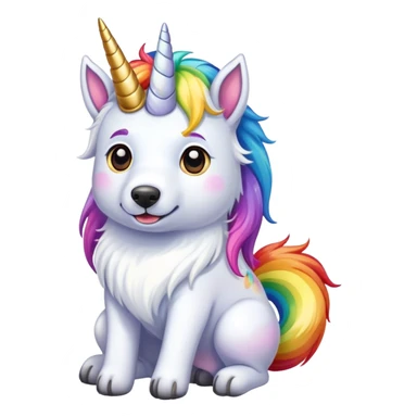 Dog as a unicorn sticker