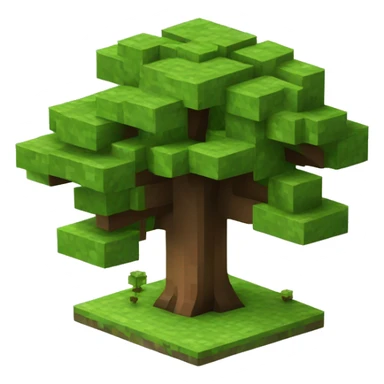 Minecraft oak tree sticker