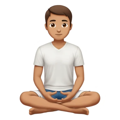man sitting cross-legged on the floor sticker