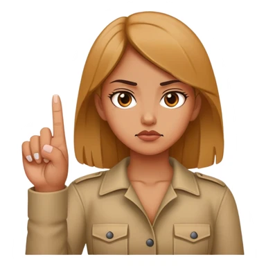 Girl sticking up middle finger  sticker
