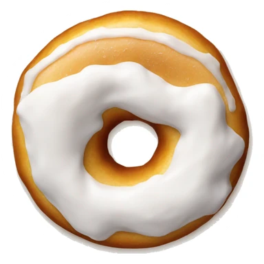 Donut with sticky white stuff on it sticker