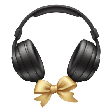 Headphones with bows around the bottom sticker