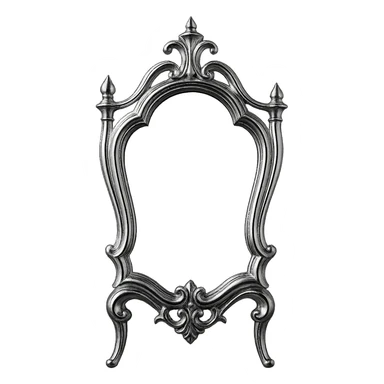 BLACKPINK-inspired gothic mirror, no hearts, shiny and dramatic, black and pink sticker