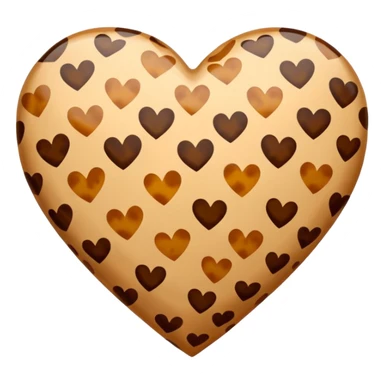 heart with a cheetah print texture sticker