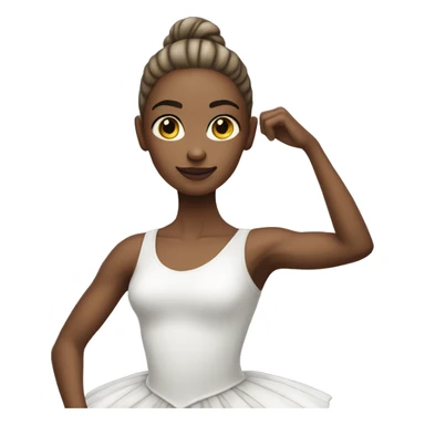 white skin ballerina with a basketball in her hands sticker