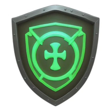 neon shield sticker
