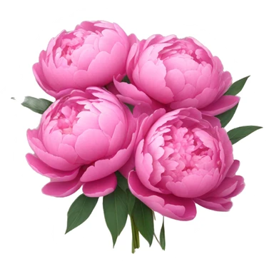 Pink bouquet of peonies sticker