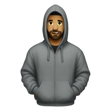 drake wearing hoodie sticker