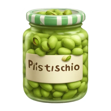 a single jar of pistachio paste sticker