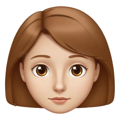 Capelli marrone chiaro corti occhi marroni naso alla francese e viso rotondo  sticker