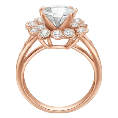 Rose gold diamond ring sticker
