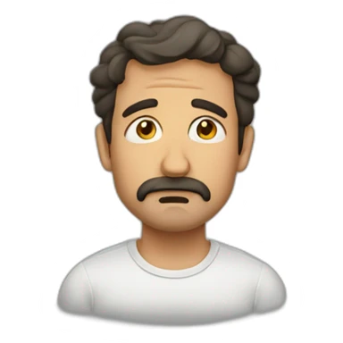 Spanish man depresed sticker