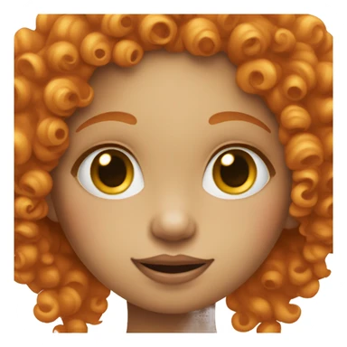 curly ginger girl with a clown makeup sticker