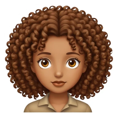 Brown Girl with curls sticker