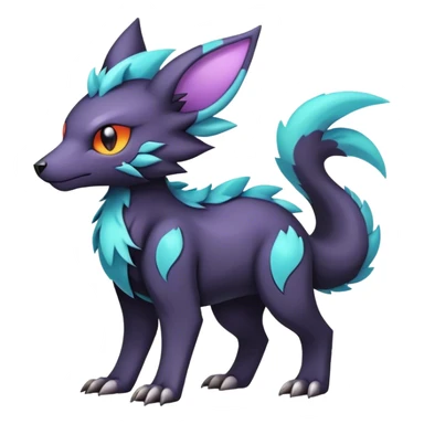 cool colorful dark pastel edgy fantasy animal hybrid Fakemon full body sticker