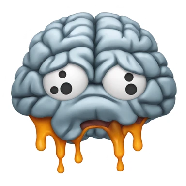 melted brain emojii sticker