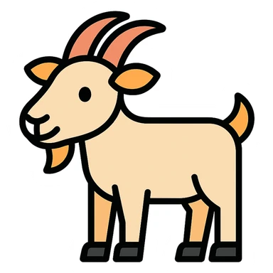 A goat sticker